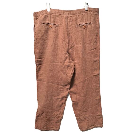 Christy Allen Women’s Linen Pant Size‎ L Waistband Button Front Made in USA - Picture 2 of 12